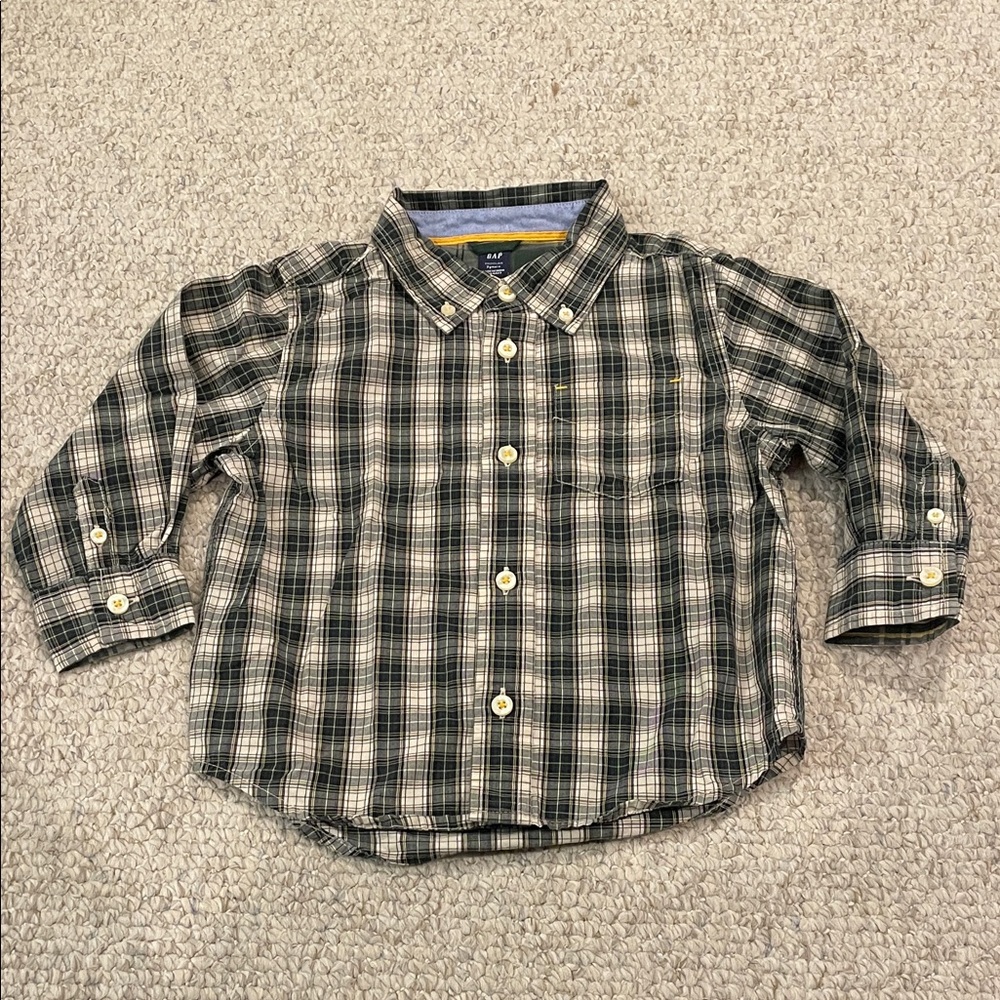 Toddler Boys’ GAP Plaid Button-Down Shirt